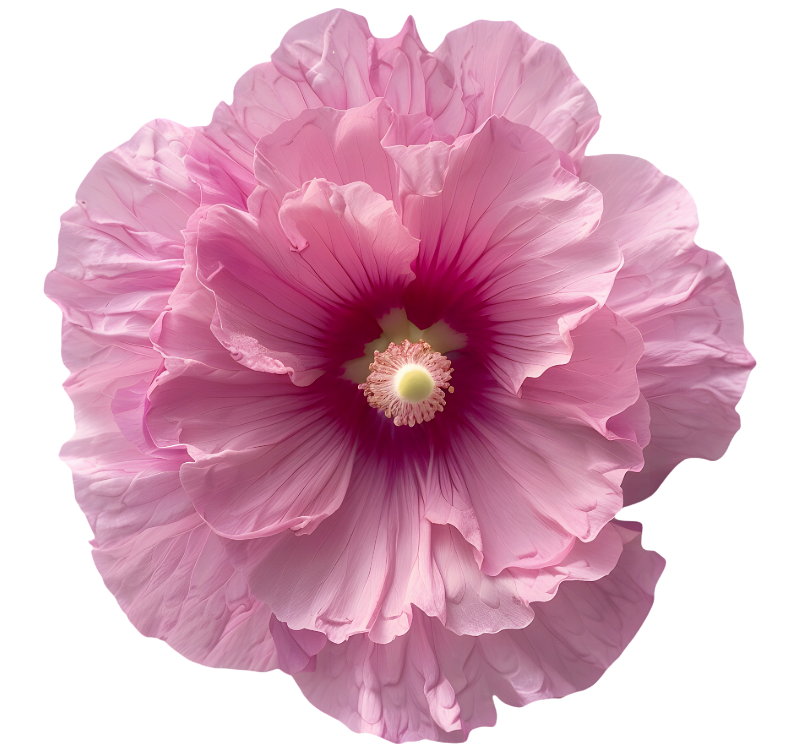 hollyhock flower on contact us page